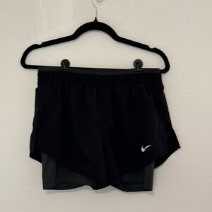Women’s Nike Running Shorts with Compression Black Size Small